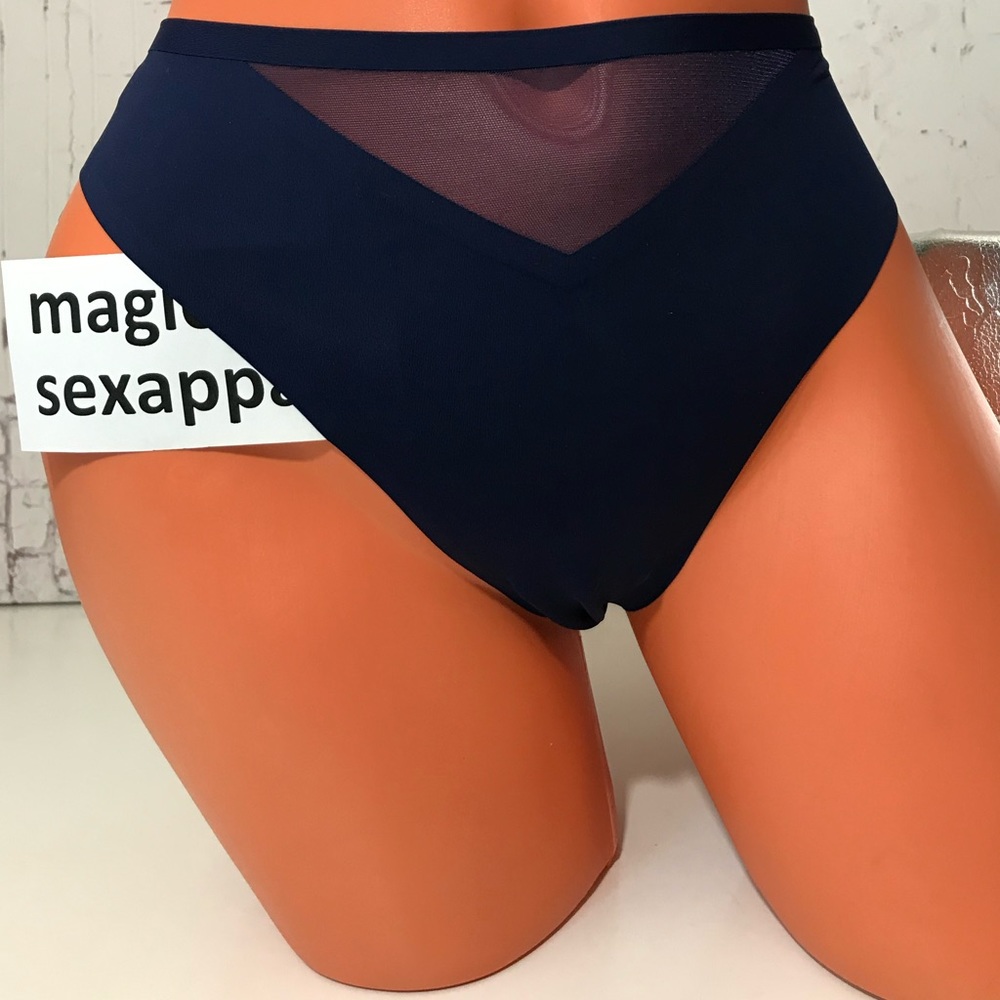 VS M L XL VERY SEXY THONG SEAMLESS V LOGO MESH - Picture 2 of 2